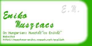 eniko musztacs business card